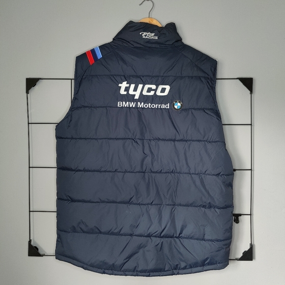 BMW Motorsport Down Gilet Mens Size Large Blue - Picture 3 of 6